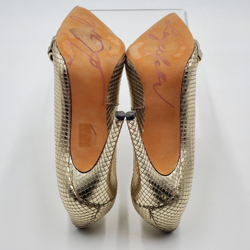 Karl Lagerfeld Paris Rhinestone Chain Metallic Heels - Picture 12 of 16
